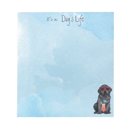 Summer Black Lab Notitieblok (Voorkant)