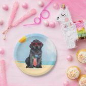 Summer Black Lab Papieren Bordje (Feest)