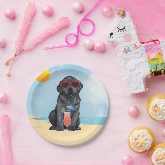 Summer Black Lab Papieren Bordje (Feest)