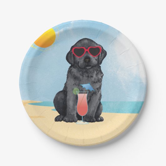Summer Black Lab Papieren Bordje (Voorkant)