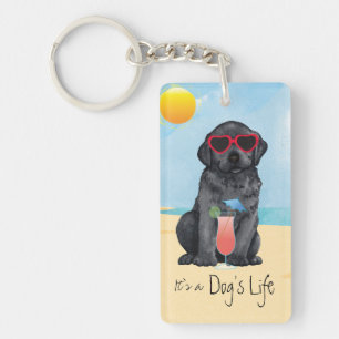 Summer Black Lab Sleutelhanger