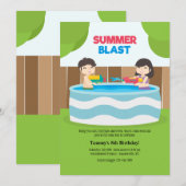 Summer Blast Invitation Kaart (Voorkant / Achterkant)