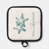 Summer Blauwgroen Dubbele Starfish Pannenlap (Voorkant)