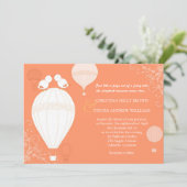 Summer Bliss Air Balloons Wedding Kaart (Staand voorkant)