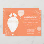 Summer Bliss Air Balloons Wedding Kaart (Voorkant / Achterkant)