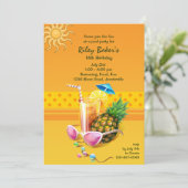 Summer Bliss Invitation Kaart (Staand voorkant)