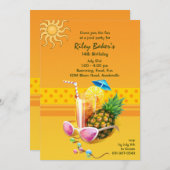 Summer Bliss Invitation Kaart (Voorkant / Achterkant)