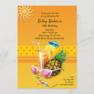 Summer Bliss Invitation Kaart