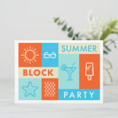 Summer Block Party Kaart (Staand voorkant)