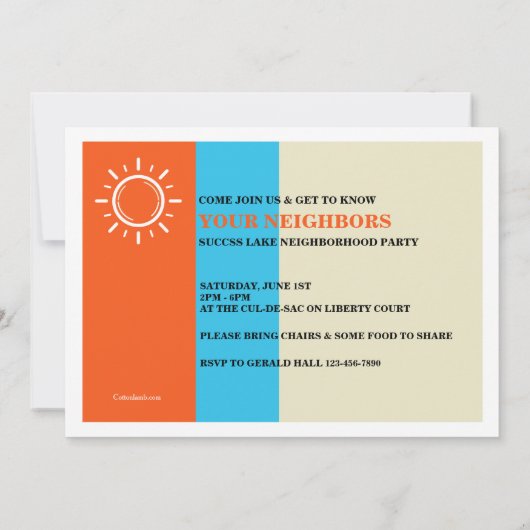 Summer Block Party Kaart (Achterkant)