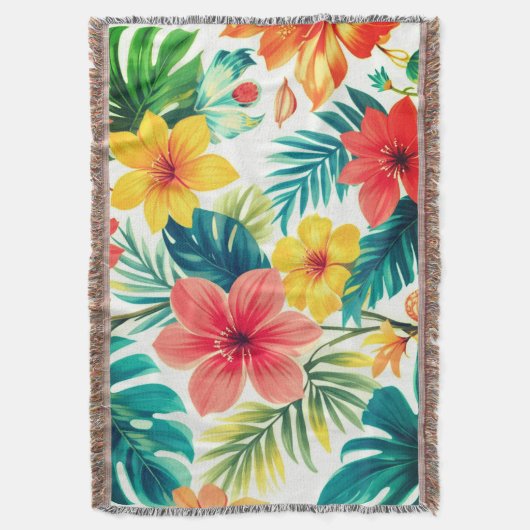 Summer Bloom Throw Blanket Deken (Voorkant Verticaal)