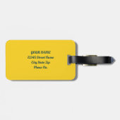 Summer Bloom Tropical Toucan verlaat Waterverf Bagagelabel (Achterkant horizontaal)