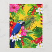 Summer Bloom Tropical Toucan verlaat Waterverf Feestdagenkaart (Voorkant)