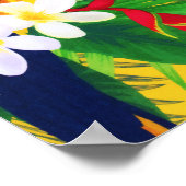 Summer Bloom Tropical Toucan verlaat Waterverf Poster (Hoek)