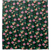 Summer Blooms Bright Tropische Floral Douchegordijn (Voorkant)