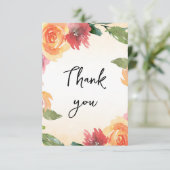 Summer Blossom Baby shower Bedankt Card (Staand voorkant)