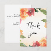 Summer Blossom Baby shower Bedankt Card (Voorkant / Achterkant)