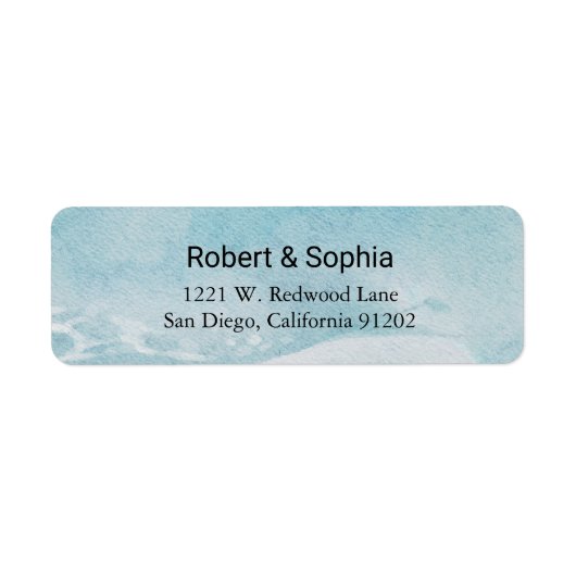 Summer Blue Beach Retour Adres Label (Voorkant)