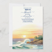 Summer Blue Beach Vrijgezellenfeest Kaart (Voorkant)