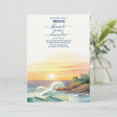 Summer Blue Beach Vrijgezellenfeest Kaart (Staand voorkant)