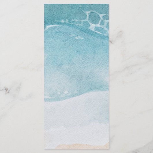 Summer Blue Beach Wedding Menu (Achterkant)