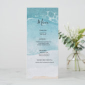 Summer Blue Beach Wedding Menu (Staand voorkant)