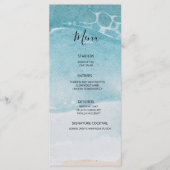 Summer Blue Beach Wedding Menu (Voorkant)