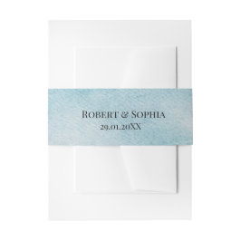 Summer Blue Beach Wedding Uitnodigingen Wikkel