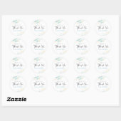 Summer Blue Botanische Dank Je Wel Boerenmarkt Ronde Sticker (Vel)