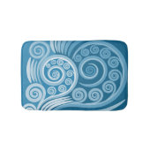 Summer Blue Curls Swirls Bath Mat (Voorkant)