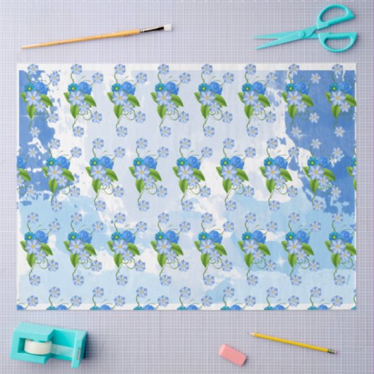 Summer Blue Design Series 7 Tissuepapier (Craft)