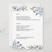 Summer Blue Floral Bachelorette Weekend Kaart (Achterkant)