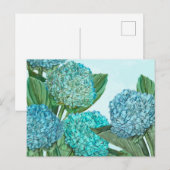 Summer Blue Hydrangea Bouquet Briefkaart (Voorkant / Achterkant)