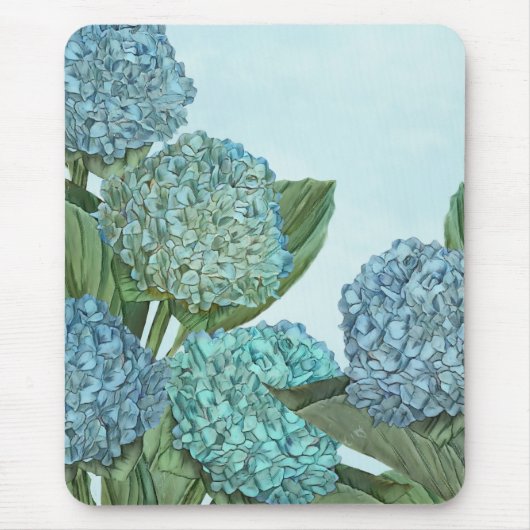 Summer Blue Hydrangea Bouquet Muismat (Voorkant)