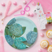 Summer Blue Hydrangea Bouquet Papieren Bordje (Feest)