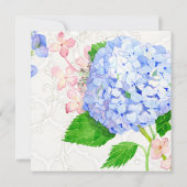 Summer Blue Hydrangea Waterverf Couples Shower Kaart (Achterkant)