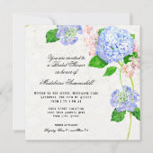 Summer Blue Hydrangea Waterverf Vrijgezellenfeest Kaart (Voorkant)