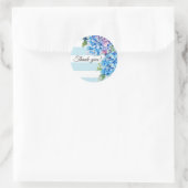 Summer Blue Hydrangeas Bedankt Ronde Sticker (Tas)