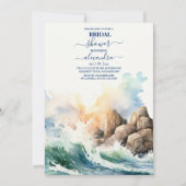 Summer Blue Ocean Beach Vrijgezellenfeest Kaart (Voorkant)