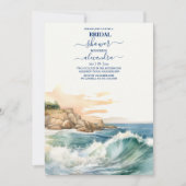 Summer Blue Ocean Beach Vrijgezellenfeest Kaart (Voorkant)