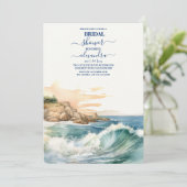 Summer Blue Ocean Beach Vrijgezellenfeest Kaart (Staand voorkant)