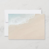 Summer Blue Ocean Beach Wedding Bedankkaart (Achterkant)