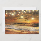 Summer Blue Ocean Beach Wedding Invitations Save The Date (Achterkant)
