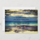 Summer Blue Ocean Beach Wedding Invitations Save The Date (Achterkant)