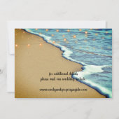 Summer Blue Ocean Beach Wedding Invitations Save The Date (Achterkant)