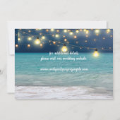 Summer Blue Ocean Beach Wedding Invitations Save The Date (Achterkant)