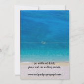 Summer Blue Ocean Beach Wedding Invitations Save The Date (Achterkant)