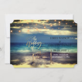 Summer Blue Ocean Beach Wedding Invitations Save The Date (Voorkant)