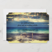 Summer Blue Ocean Beach Wedding Invitations Save The Date (Achterkant)