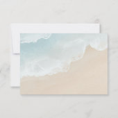 Summer Blue Ocean Beach Wedding RSVP Kaartje (Achterkant)
